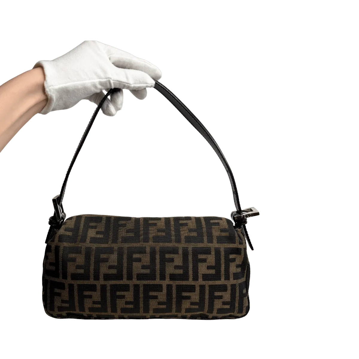 Fendi Brown Zucca Vintage Baguette