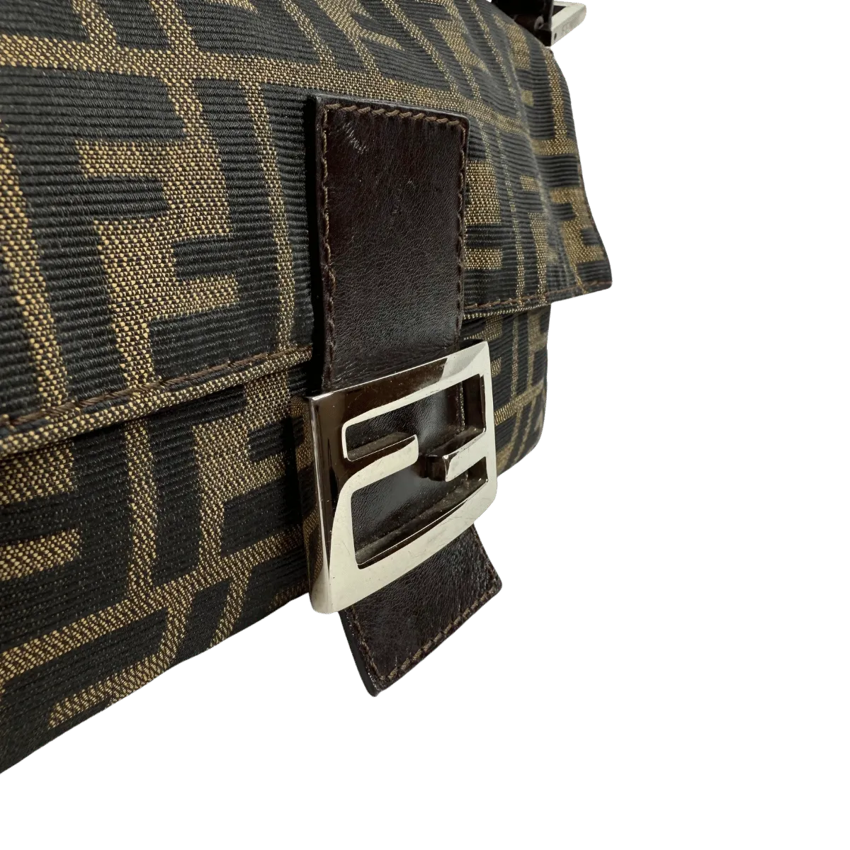 Fendi Brown Zucca Vintage Baguette