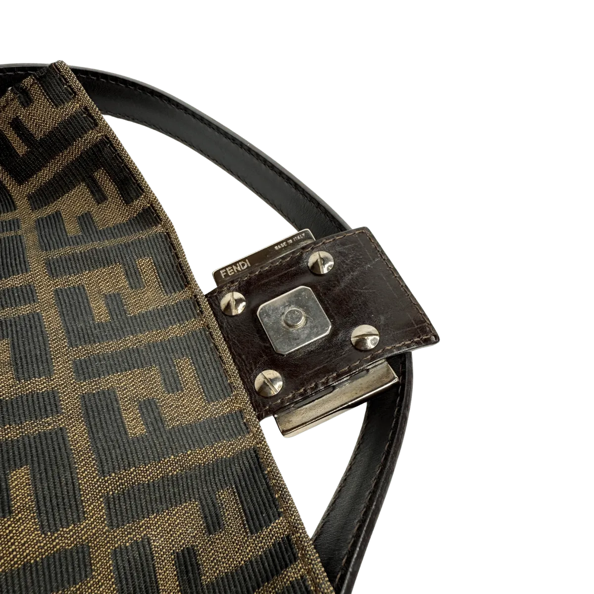 Fendi Brown Zucca Vintage Baguette