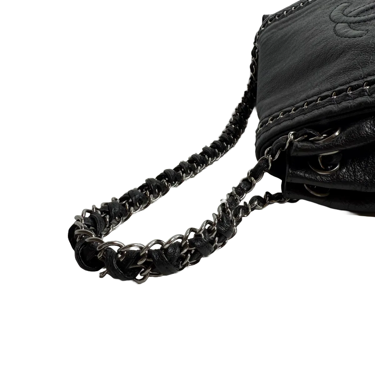 Chanel Black Calfskin Luxe Ligne Accordion Flap Bag
