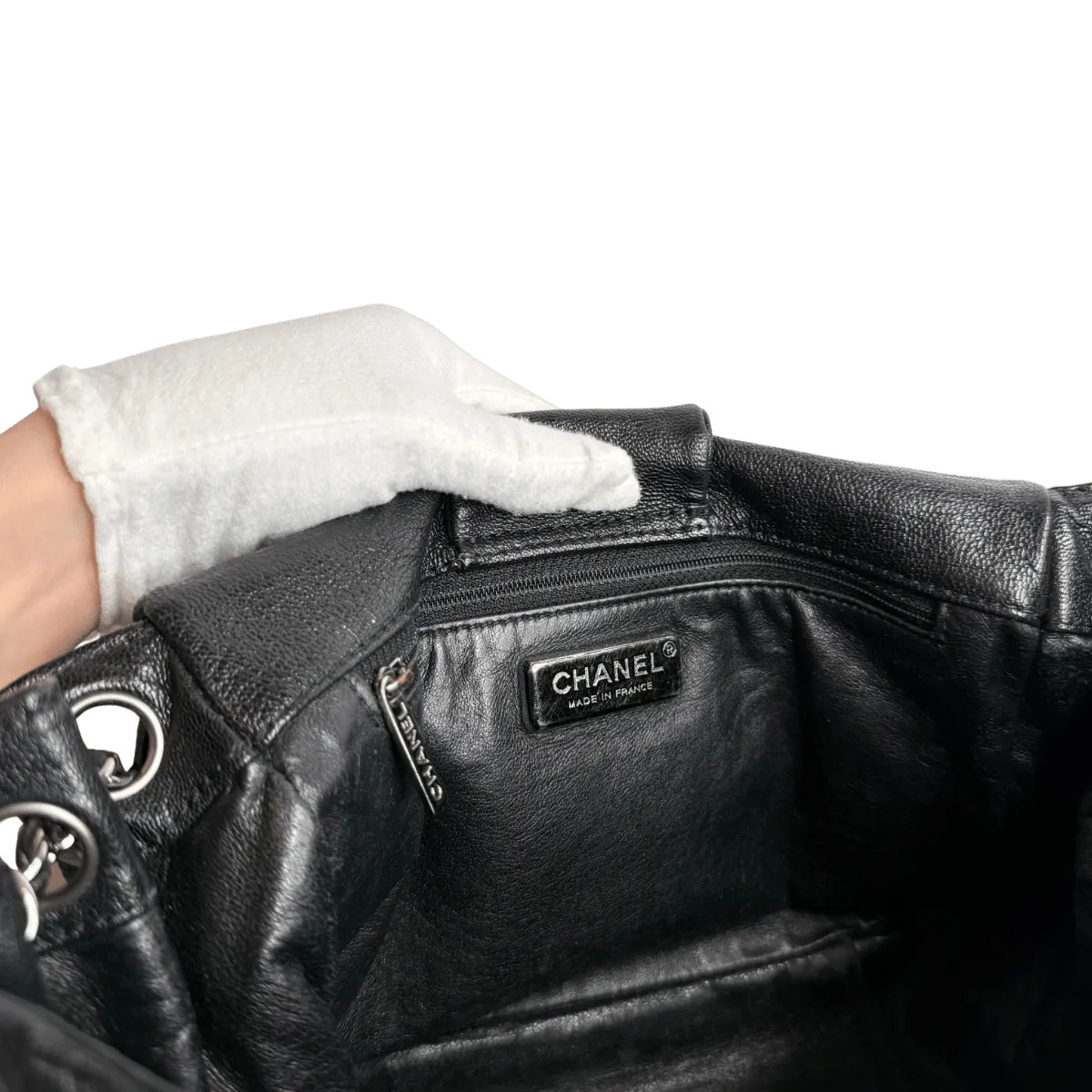 Chanel Black Calfskin Luxe Ligne Accordion Flap Bag