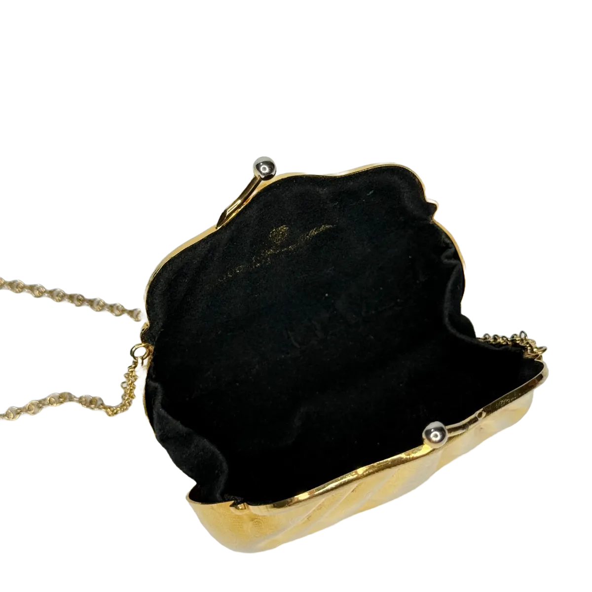 Gucci Rare Vintage GG Monogram Kisslock Minaudiere