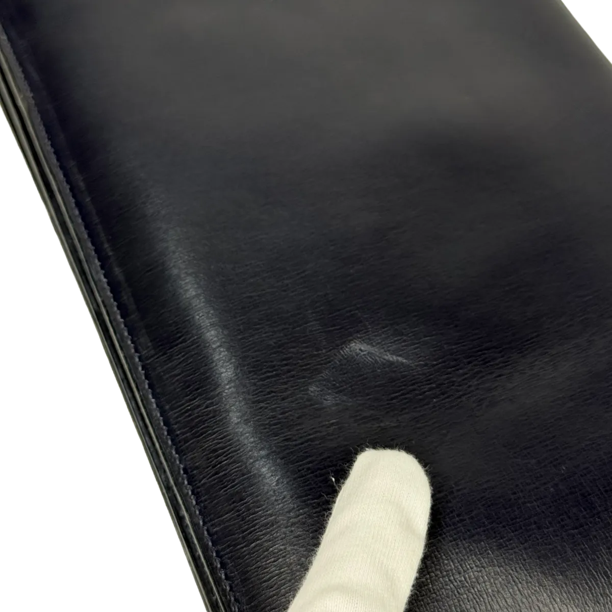 Hermès Escale Vintage 60s Navy Blue Box Leather Top Handle