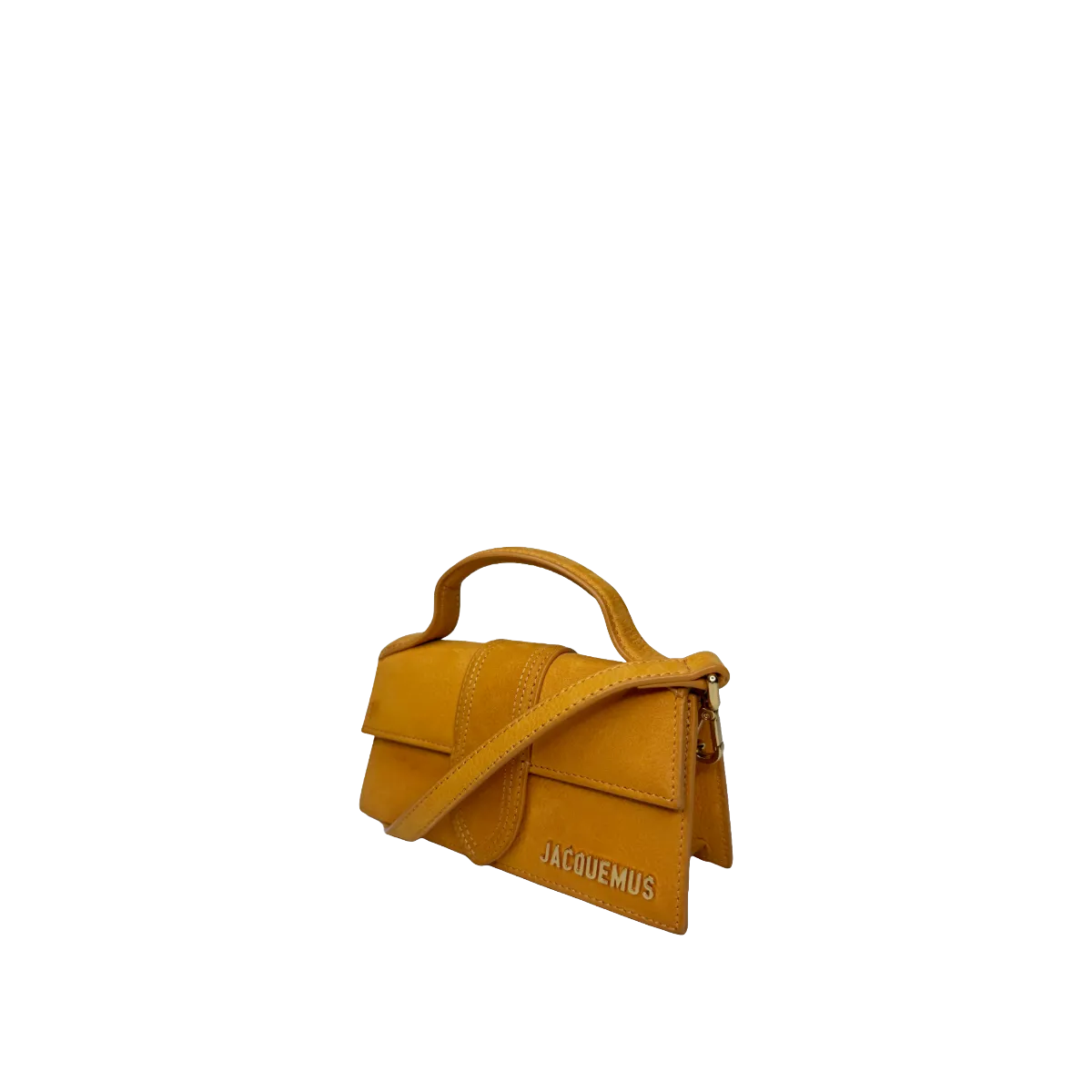 Jacquemus Orange Nubuck Leather Le Bambino Mini Top Handle