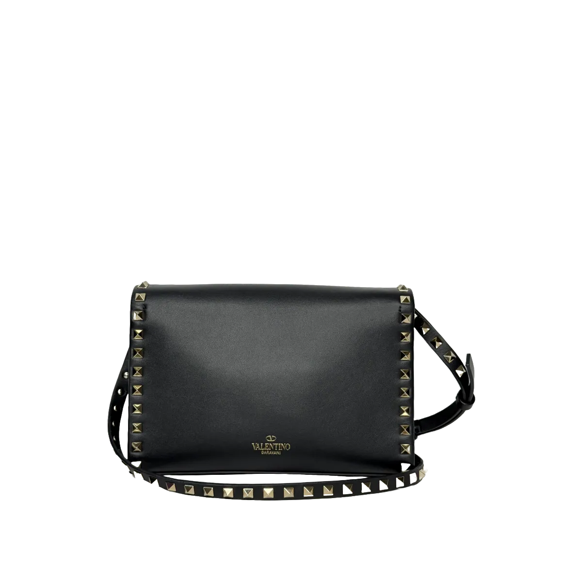 Valentino Garavani Vitello Rockstud
Black Shoulder Flap Bag