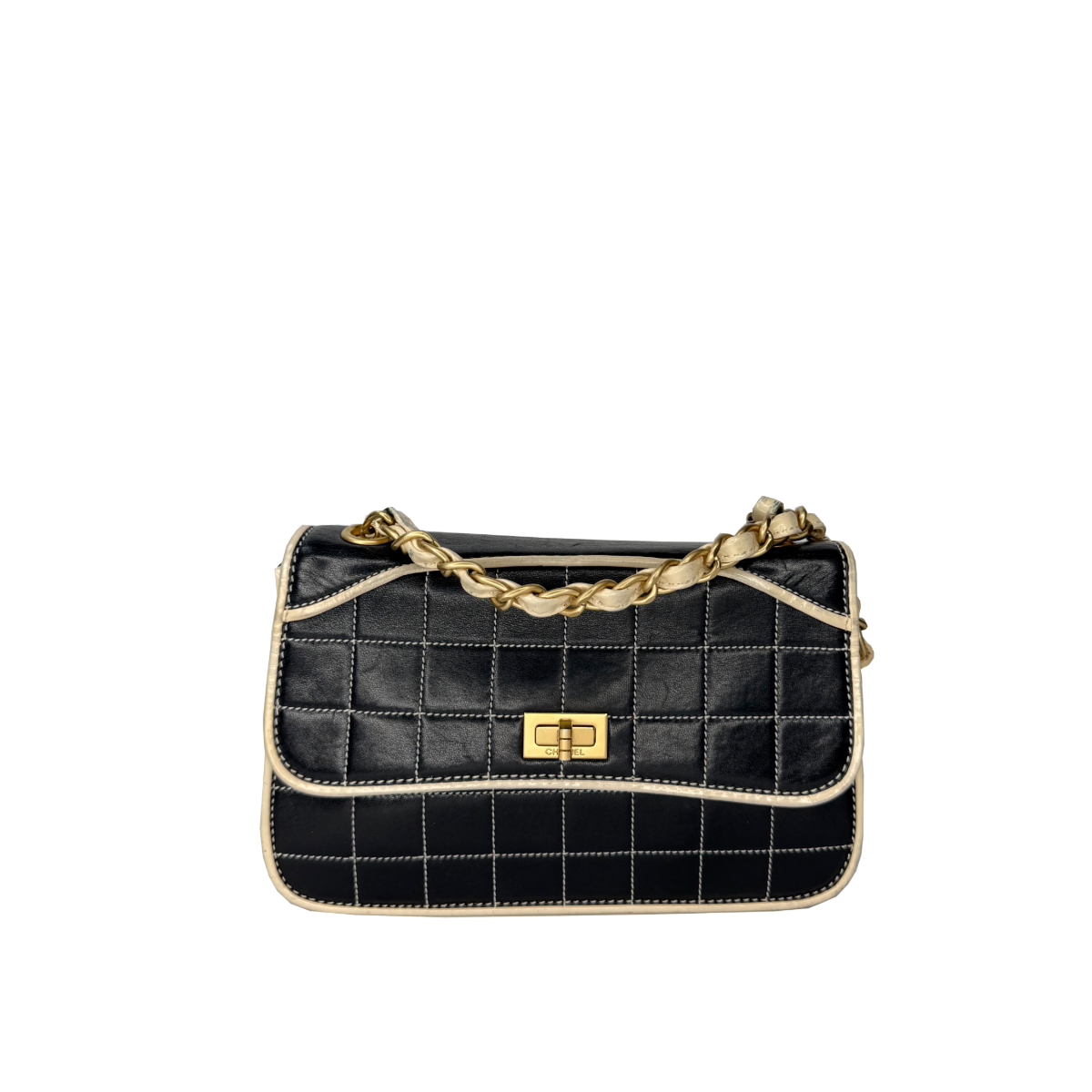 Chanel Chocolate Bar Mademoiselle Lambskin Flap Bag