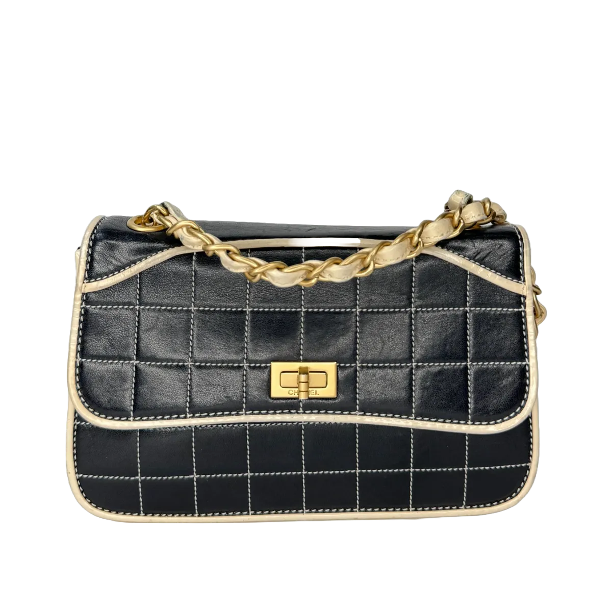 Chanel Chocolate Bar Mademoiselle Lambskin Flap Bag
