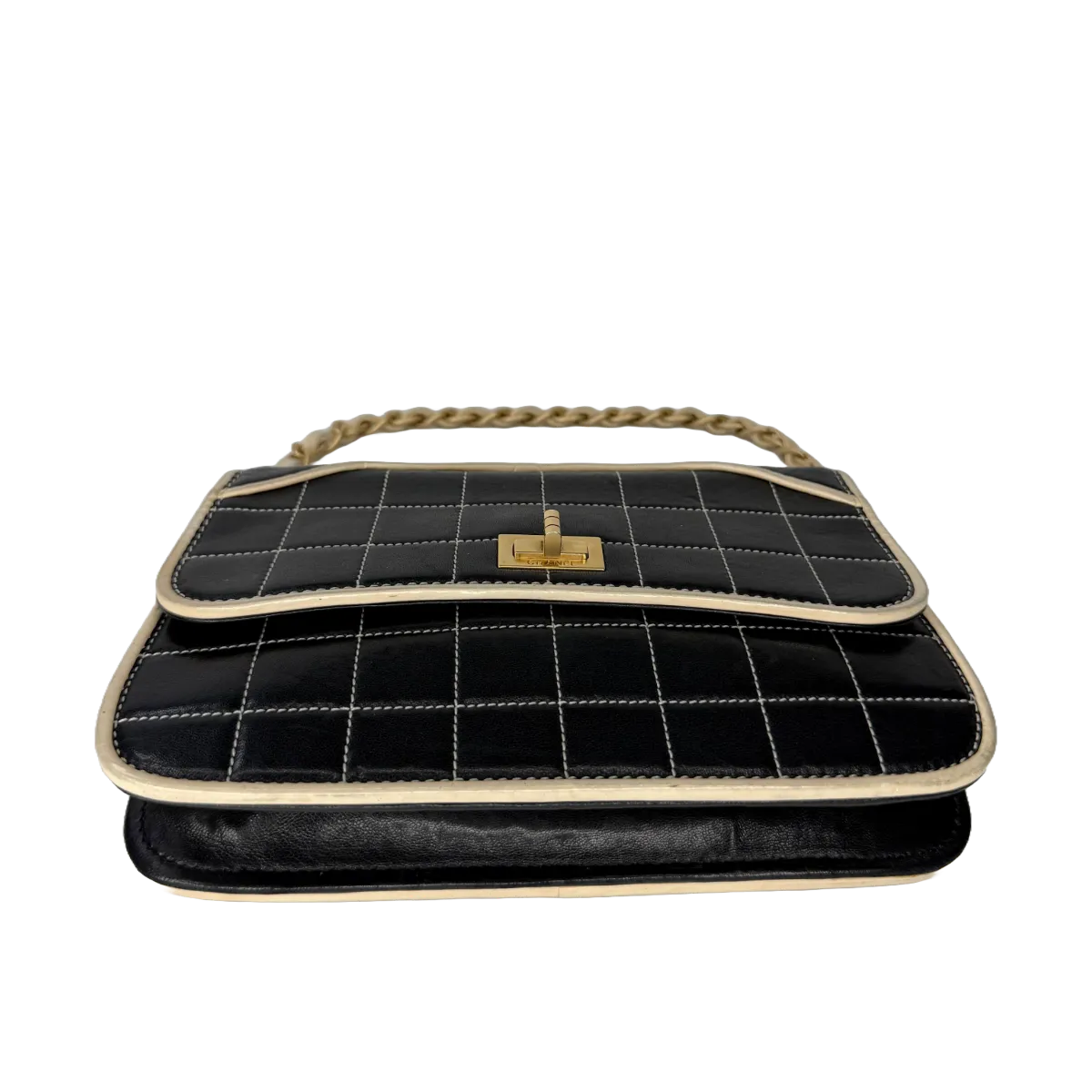Chanel Chocolate Bar Mademoiselle Lambskin Flap Bag