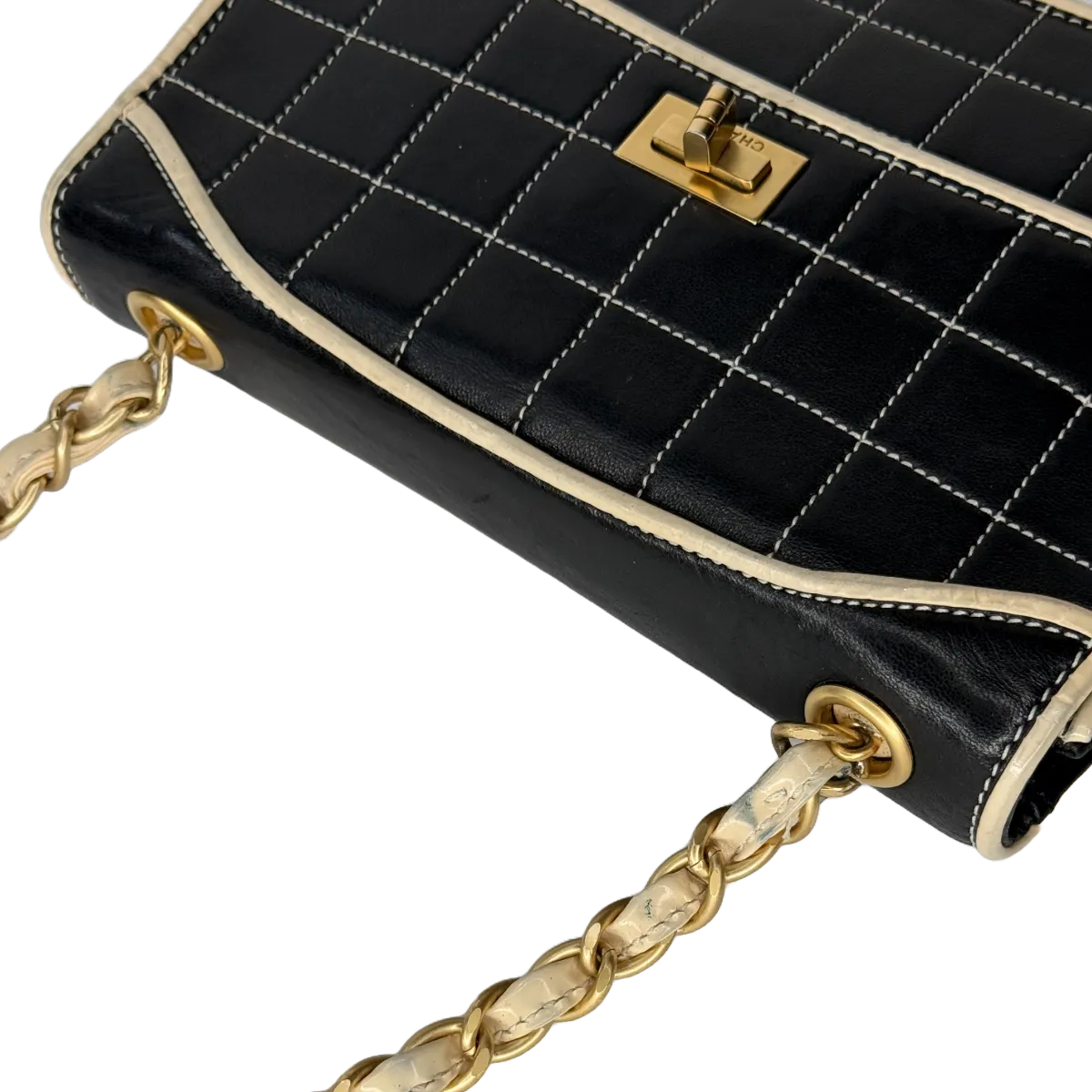 Chanel Chocolate Bar Mademoiselle Lambskin Flap Bag