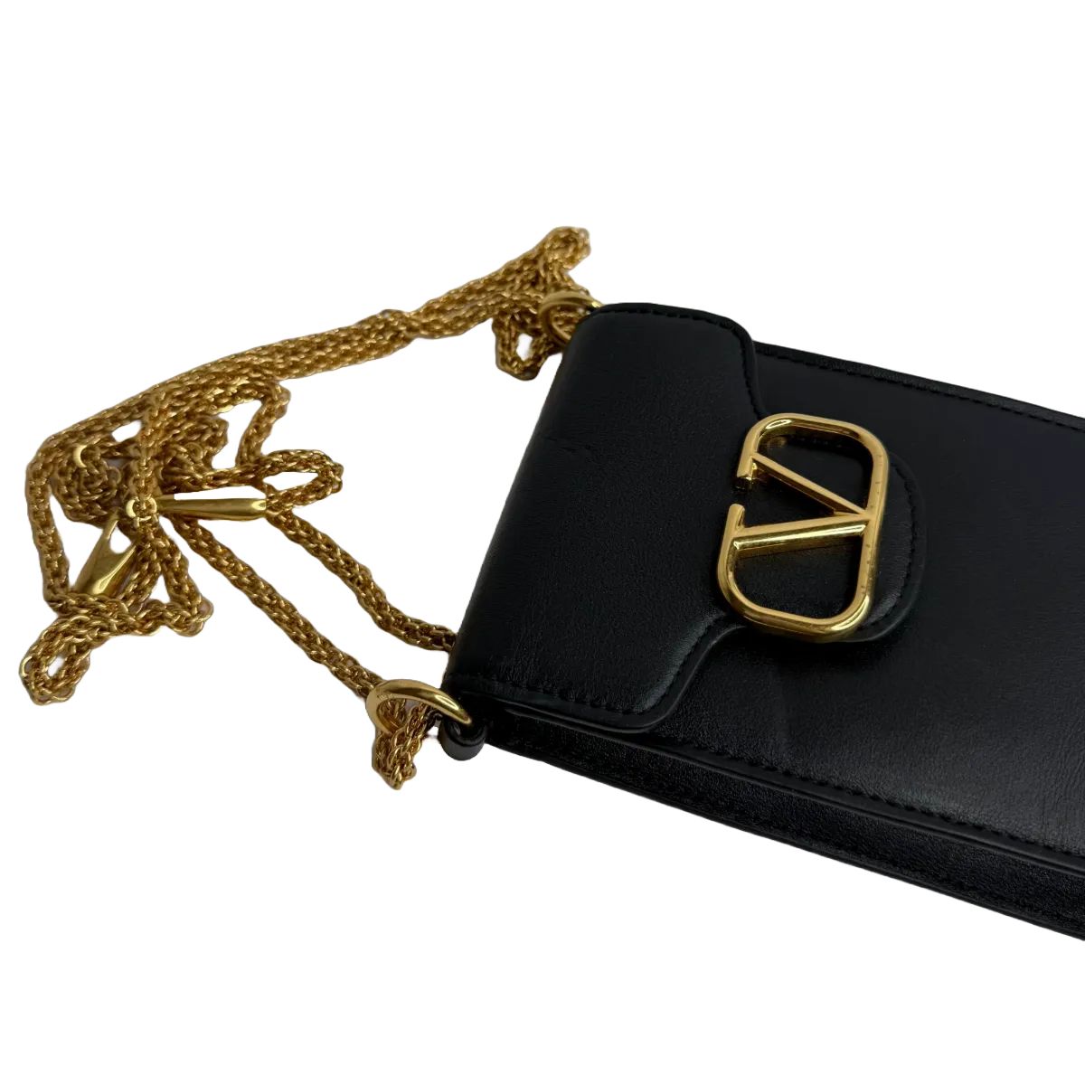 Valentino Garavani Locò Calfskin Phone Case with Chain