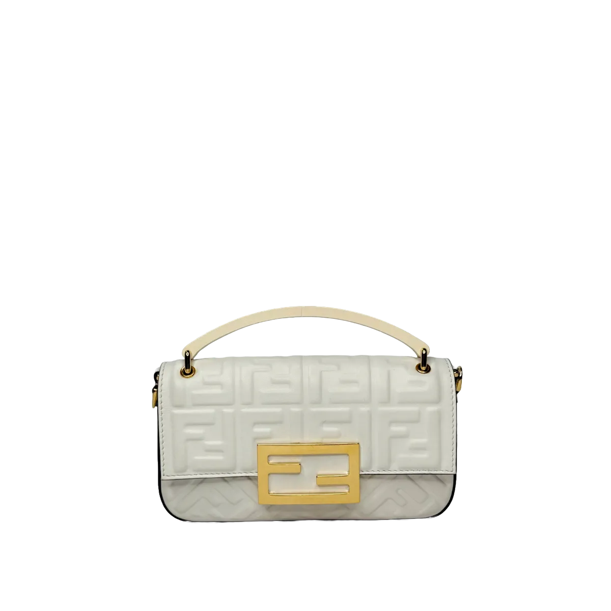 Fendi Baguette Phone Pouch White Nappa Leather