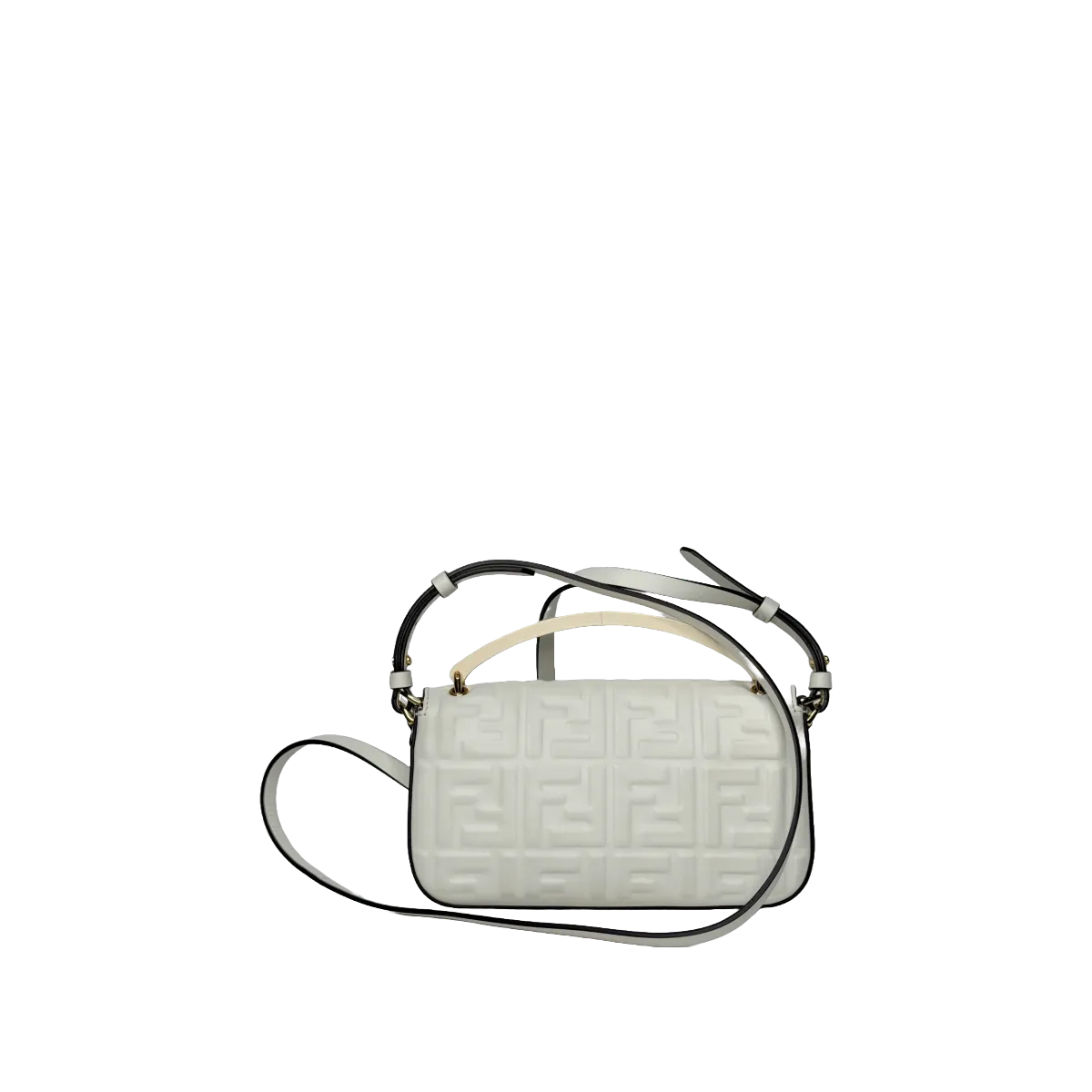 Fendi Baguette Phone Pouch White Nappa Leather