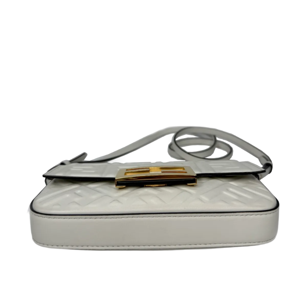 Fendi Baguette Phone Pouch White Nappa Leather