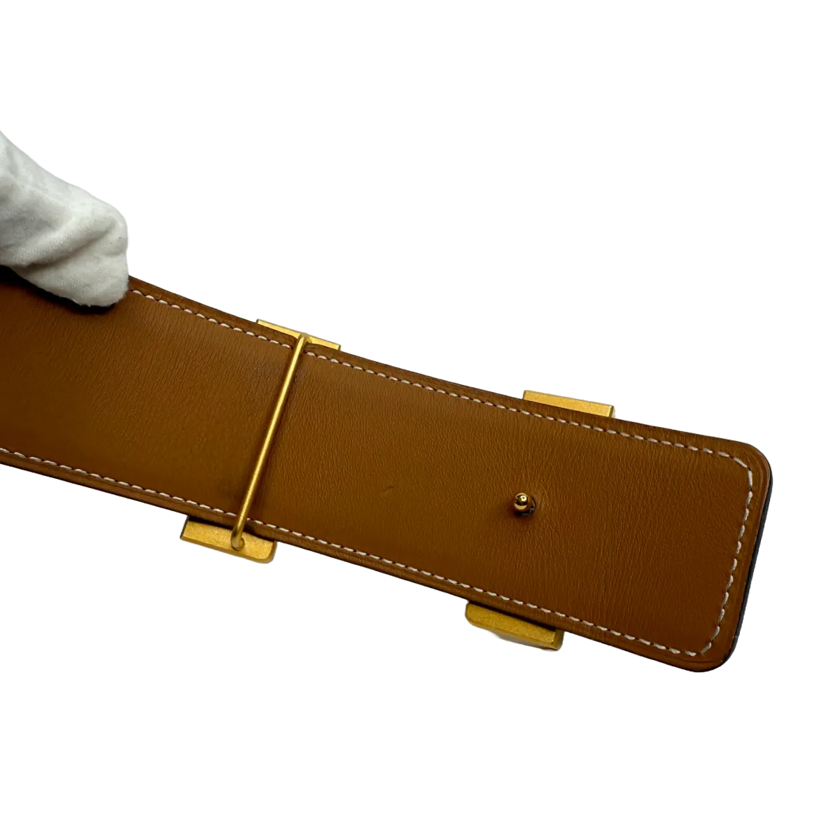 Hermès Constance Belt 42mm Box Chamonix Black/Gold Brushed GH