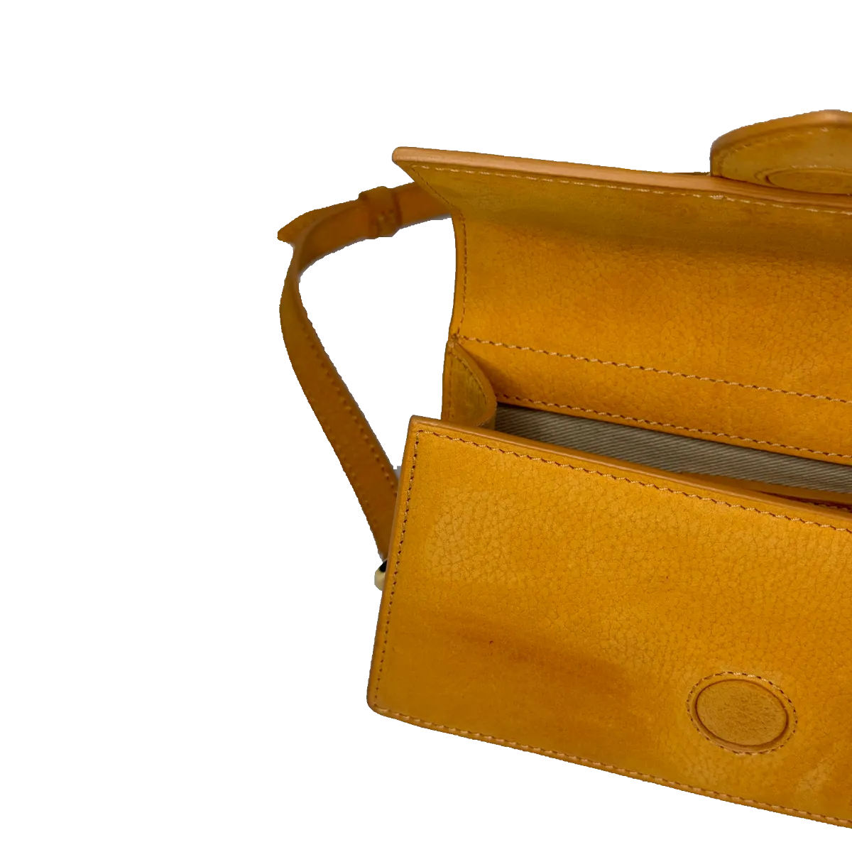 Jacquemus Orange Nubuck Leather Le Bambino Mini Top Handle